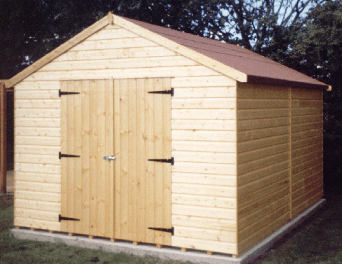 wooden-mower-garage